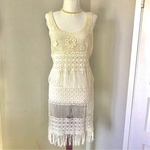 Oxford Circus Boho Crochet Tank Dress S/M NWOT